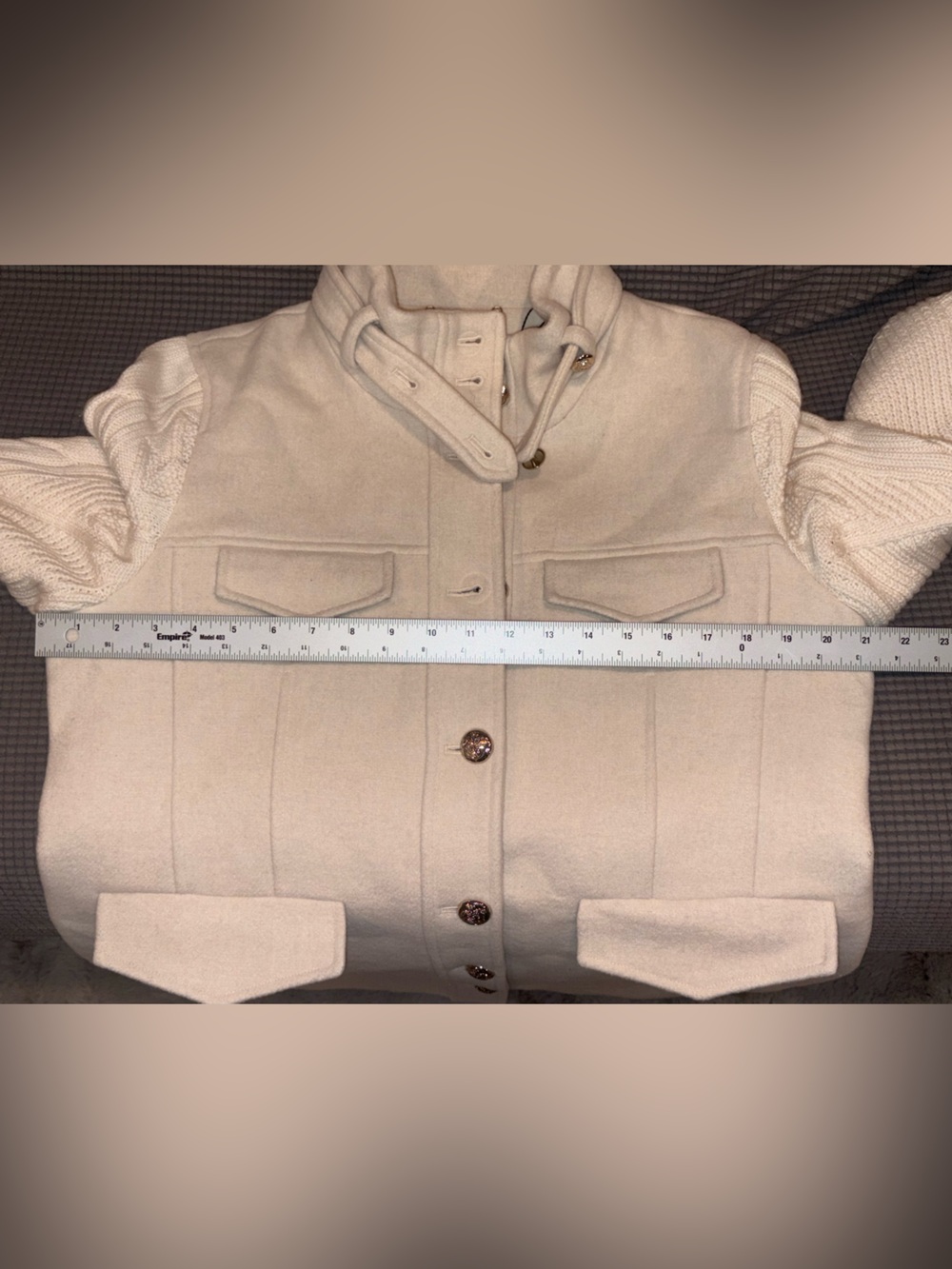 Elie Tahari Mixed Wool Jacket Size Large - Picture 11 of 12